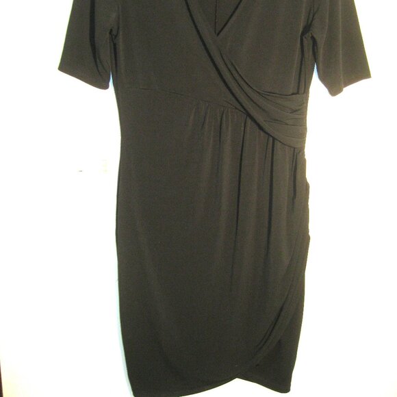 Just Fab Ladies Coctail Dress Size L Black Polyester & Spandex - Picture 5 of 6